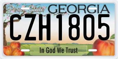 GA license plate CZH1805