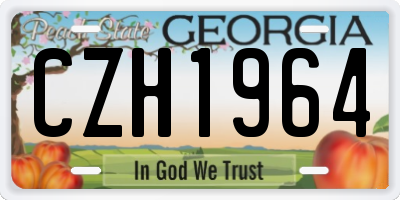 GA license plate CZH1964