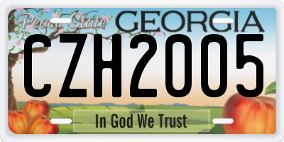 GA license plate CZH2005