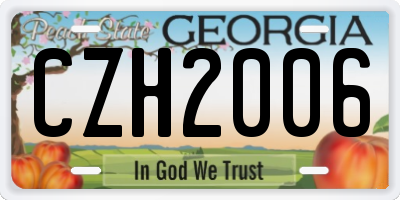 GA license plate CZH2006