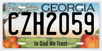 GA license plate CZH2059