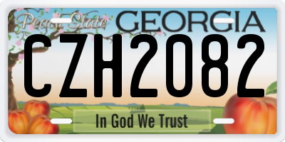 GA license plate CZH2082