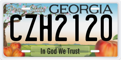 GA license plate CZH2120