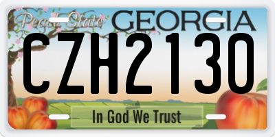 GA license plate CZH2130