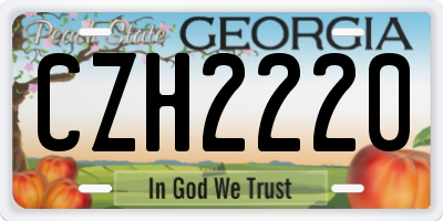 GA license plate CZH2220