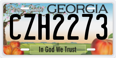GA license plate CZH2273