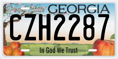 GA license plate CZH2287