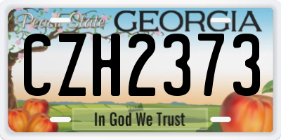 GA license plate CZH2373