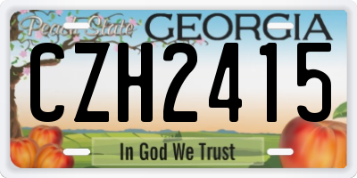 GA license plate CZH2415
