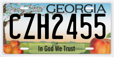 GA license plate CZH2455