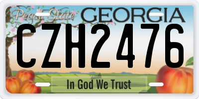 GA license plate CZH2476