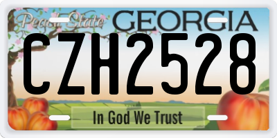 GA license plate CZH2528