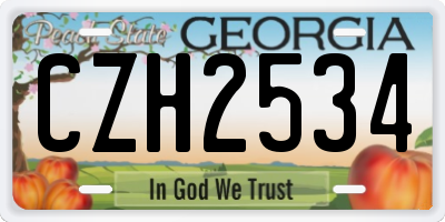 GA license plate CZH2534