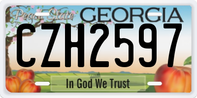 GA license plate CZH2597