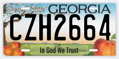 GA license plate CZH2664