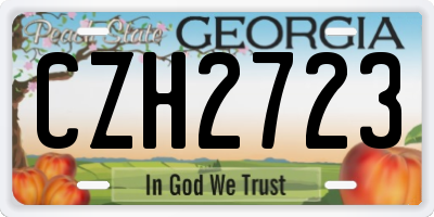 GA license plate CZH2723