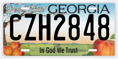 GA license plate CZH2848