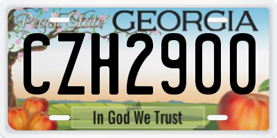 GA license plate CZH2900