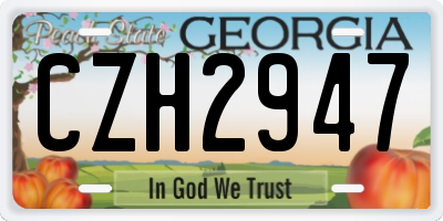 GA license plate CZH2947