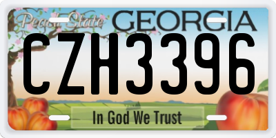 GA license plate CZH3396