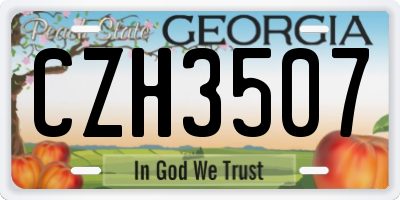 GA license plate CZH3507