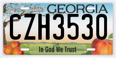 GA license plate CZH3530