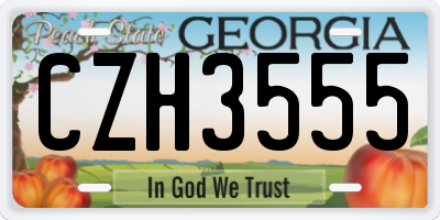 GA license plate CZH3555