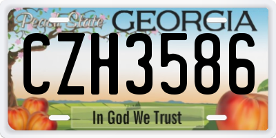 GA license plate CZH3586