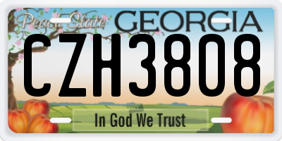 GA license plate CZH3808