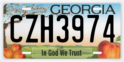 GA license plate CZH3974