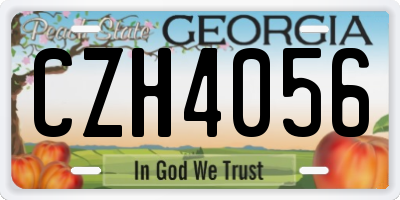 GA license plate CZH4056