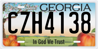 GA license plate CZH4138