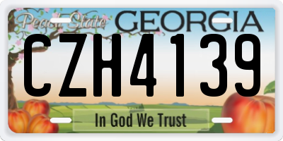 GA license plate CZH4139