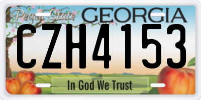 GA license plate CZH4153