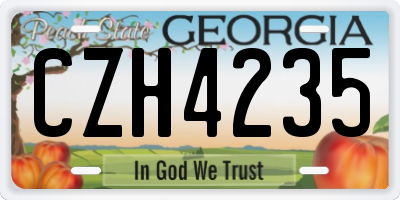 GA license plate CZH4235