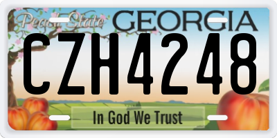 GA license plate CZH4248