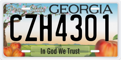 GA license plate CZH4301