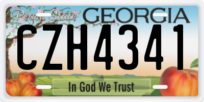 GA license plate CZH4341