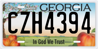 GA license plate CZH4394