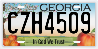 GA license plate CZH4509