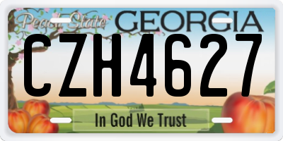 GA license plate CZH4627