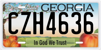 GA license plate CZH4636