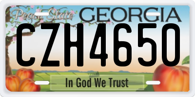 GA license plate CZH4650