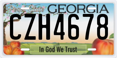 GA license plate CZH4678