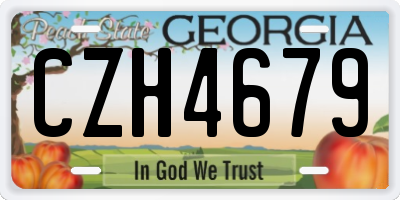 GA license plate CZH4679