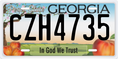 GA license plate CZH4735