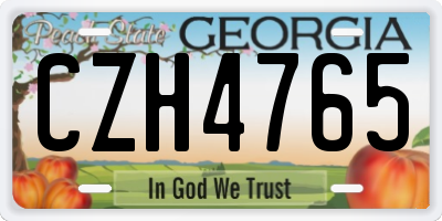 GA license plate CZH4765
