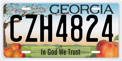 GA license plate CZH4824