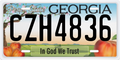 GA license plate CZH4836