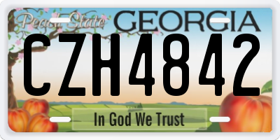 GA license plate CZH4842